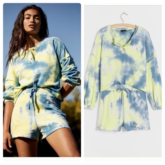 Anthropologie Tops - Anthropologie madeira tie-dye lounge set